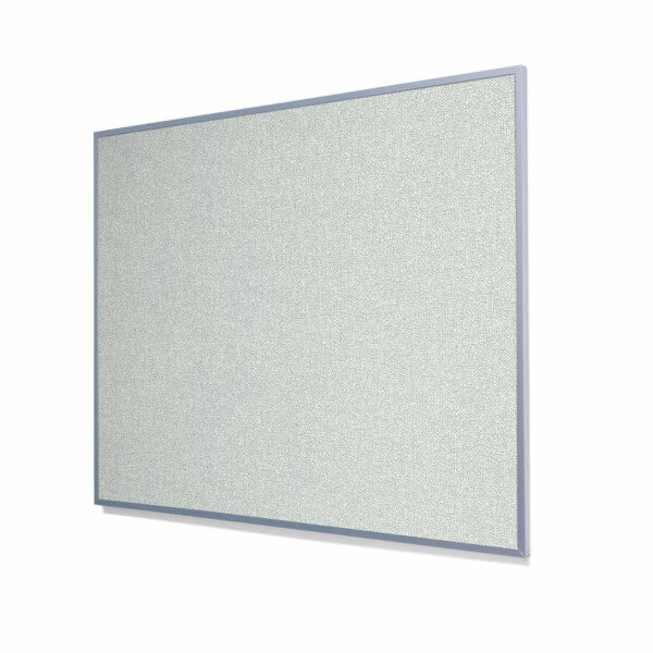 Type II Woven Vinyl Koroseal Linden Winthrope Cork Board with Narrow Light Aluminum Frame